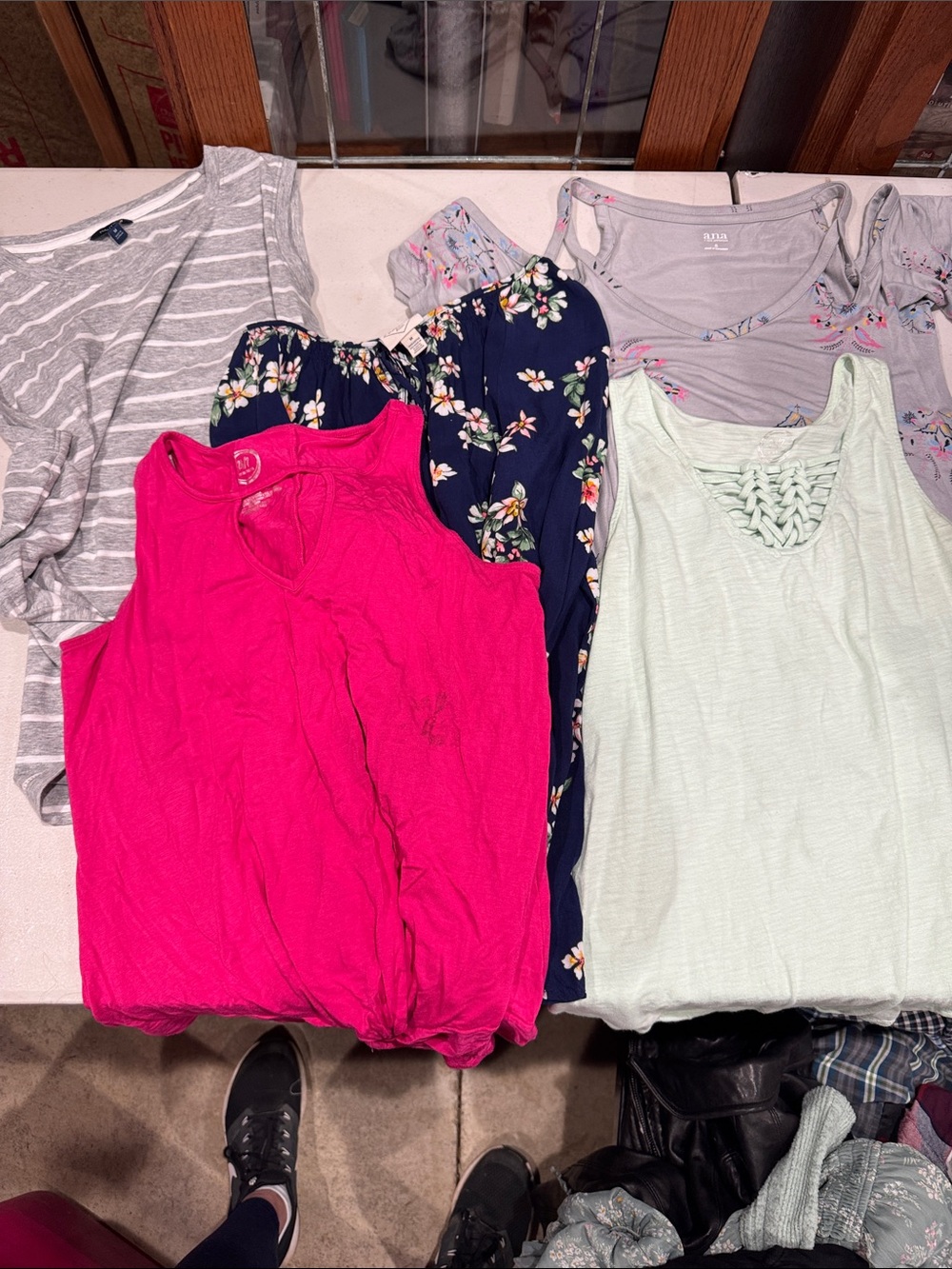 assortment of tops